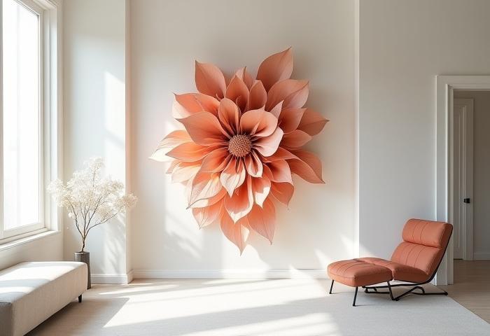 Illustration d'une œuvre d'art installée dans un espace moderne